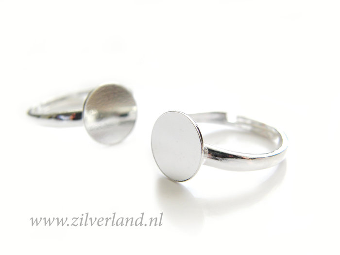 Vaderlijk Bestrating negeren Sterling Zilveren Ring- 10mm Plaatje - Zilverland- Zilveren Sieraden  Onderdelen & Edelstenen Kralen