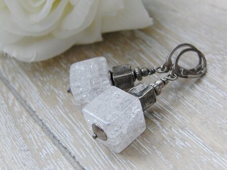 Oorbellen met Bergkristal Edelstenen &quot;Icy Inspirations&quot;