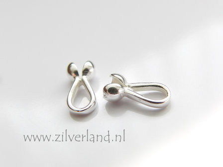 2 Stuks Sterling Zilveren Eindstuk/Klem