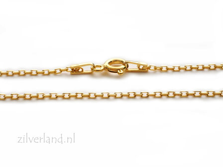 1,20mm Sterling Zilveren Collier Anker- 45cm, Verguld.