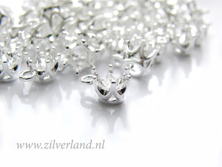 1 Stuk 6mm Sterling Zilveren Chaton met Oog