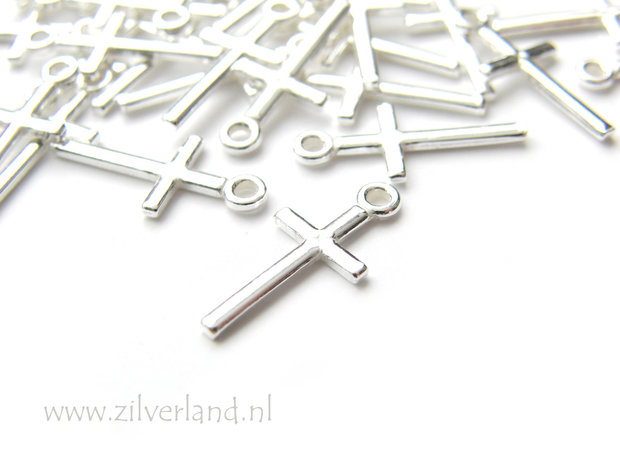 Fietstaxi backup Maak een naam Sterling Zilveren Hanger- Kruis - Zilverland- Zilveren Sieraden Onderdelen  & Edelstenen Kralen