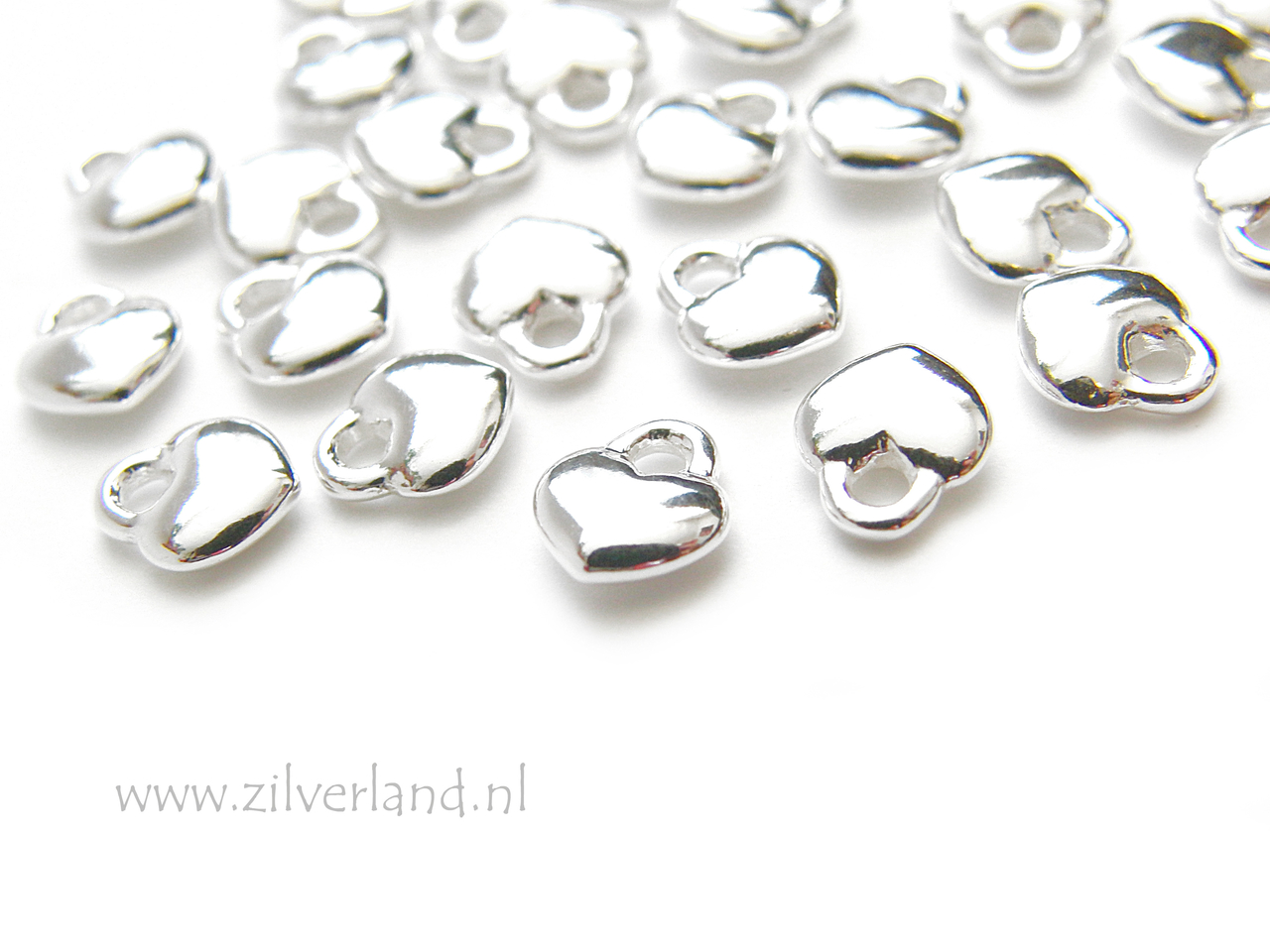 Premier Intentie Uitleg 1 Stuk Sterling Zilveren Bedel- Hartje - Zilverland- Zilveren Sieraden  Onderdelen & Edelstenen Kralen
